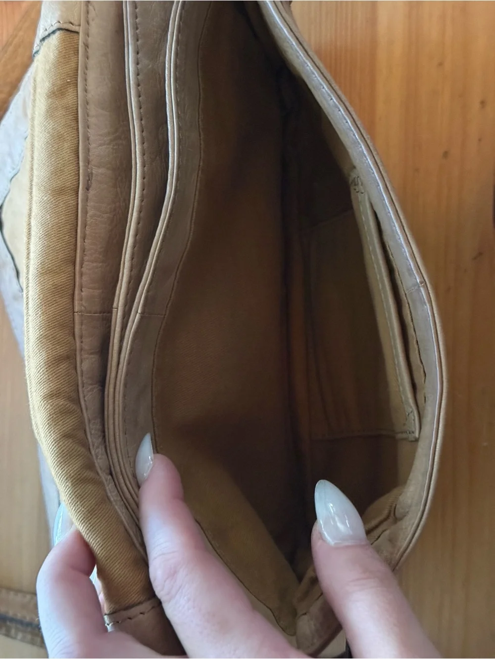 Soft Woven Leather Crossbody Bag in Tan